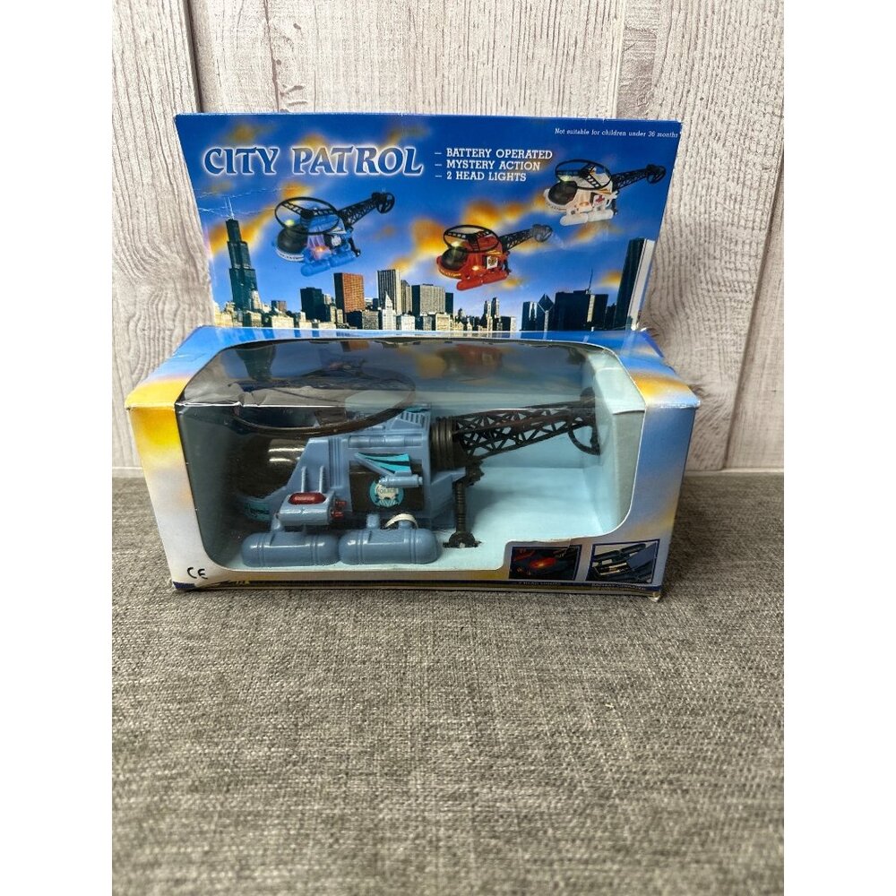 Vintage City Patrol Helicopter 1988 Toy Battery Operated Mystery Action